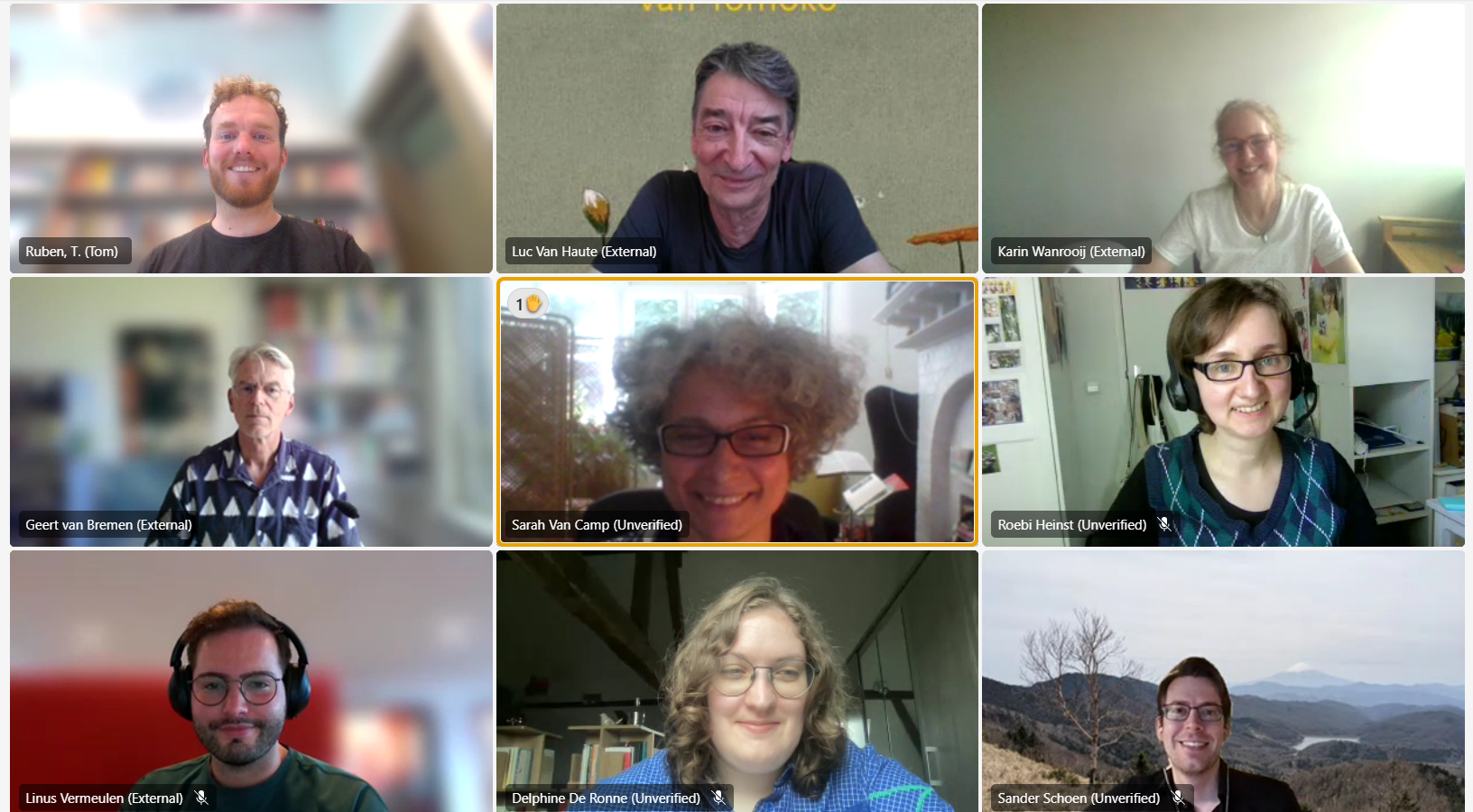 screenshot van online ELV Masterclass met Luk Van Haute