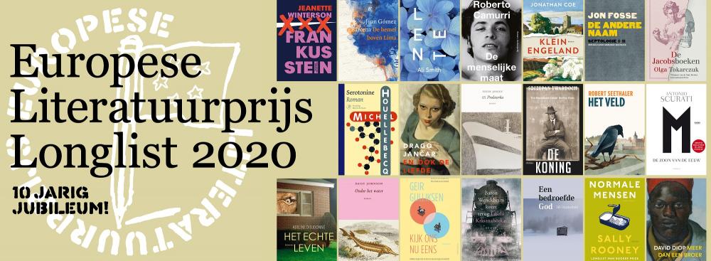De omslagen van de boeken die genomineerd zijn voor de Europese Literatuurprijs 2020.