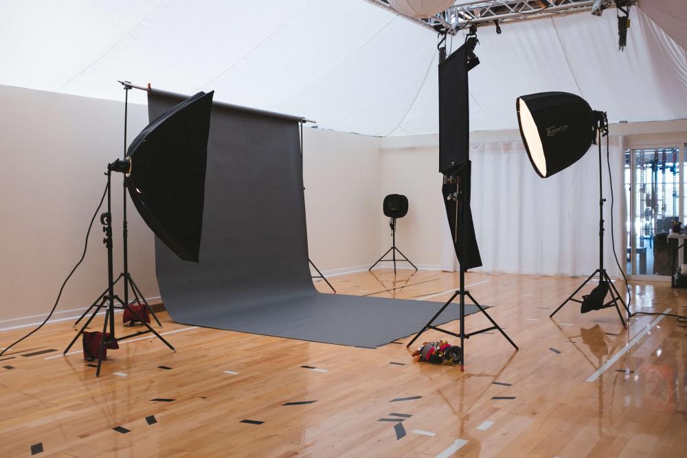 Afbeelding van een lege fotostudio