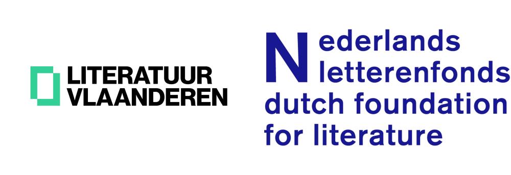 De logo's van Literatuur Vlaanderen en het Nederlands Letterenfonds