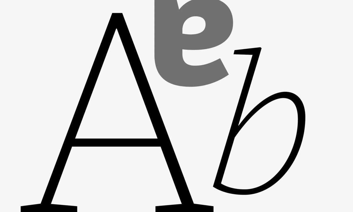 Decoratieve afbeelding met de letters A, a en b.