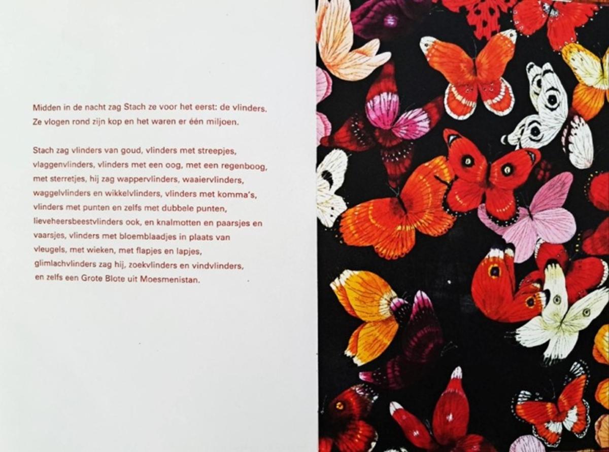 Nederlandse origineel van een pagina uit Eén miljoen vlinders van Edward van de Vendel